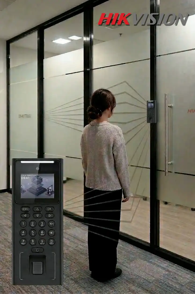 Hikvision MinMoe-K1T321 para control de acceso Facial, huella, código y tarjeta de proximidad